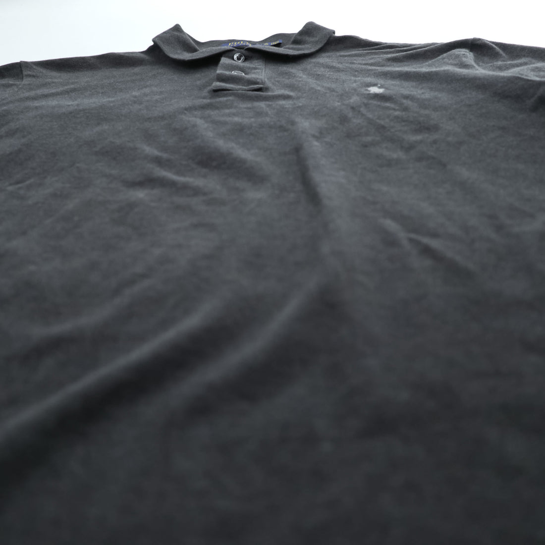 Polo Ralph Lauren ポロシャツ XL CUSTOM SLIM FIT グレー ストレッチ スモールポニー ロゴ 刺繍 STRETCH MESH
