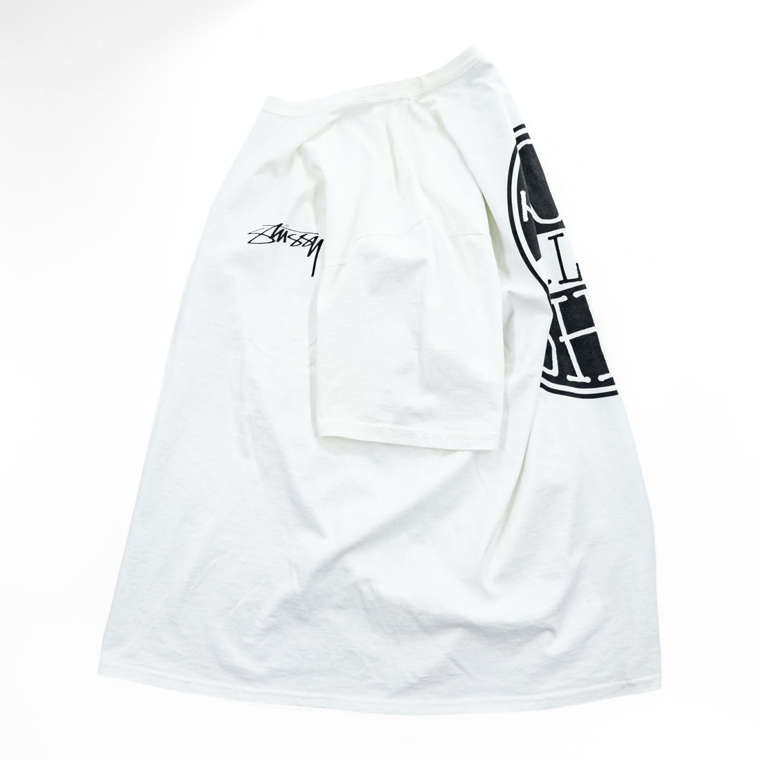 STUSSY × OUR LEGACY 半袖 Tシャツ DOT PIGMENT DYED TEE バックプリント WORK SHOP L ホワイト