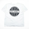 STUSSY × OUR LEGACY 半袖 Tシャツ DOT PIGMENT DYED TEE バックプリント WORK SHOP L ホワイト