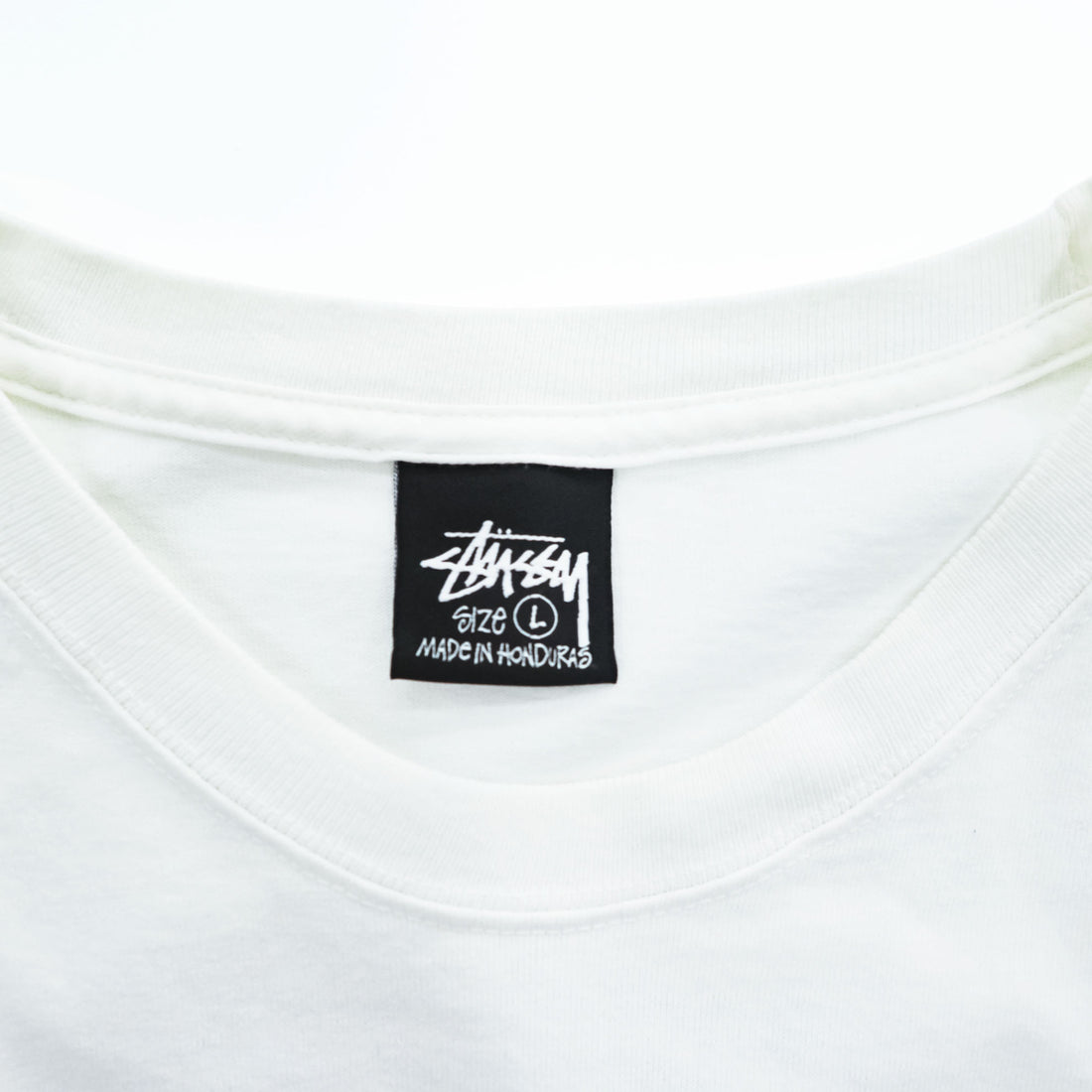 STUSSY × OUR LEGACY 半袖 Tシャツ DOT PIGMENT DYED TEE バックプリント WORK SHOP L ホワイト