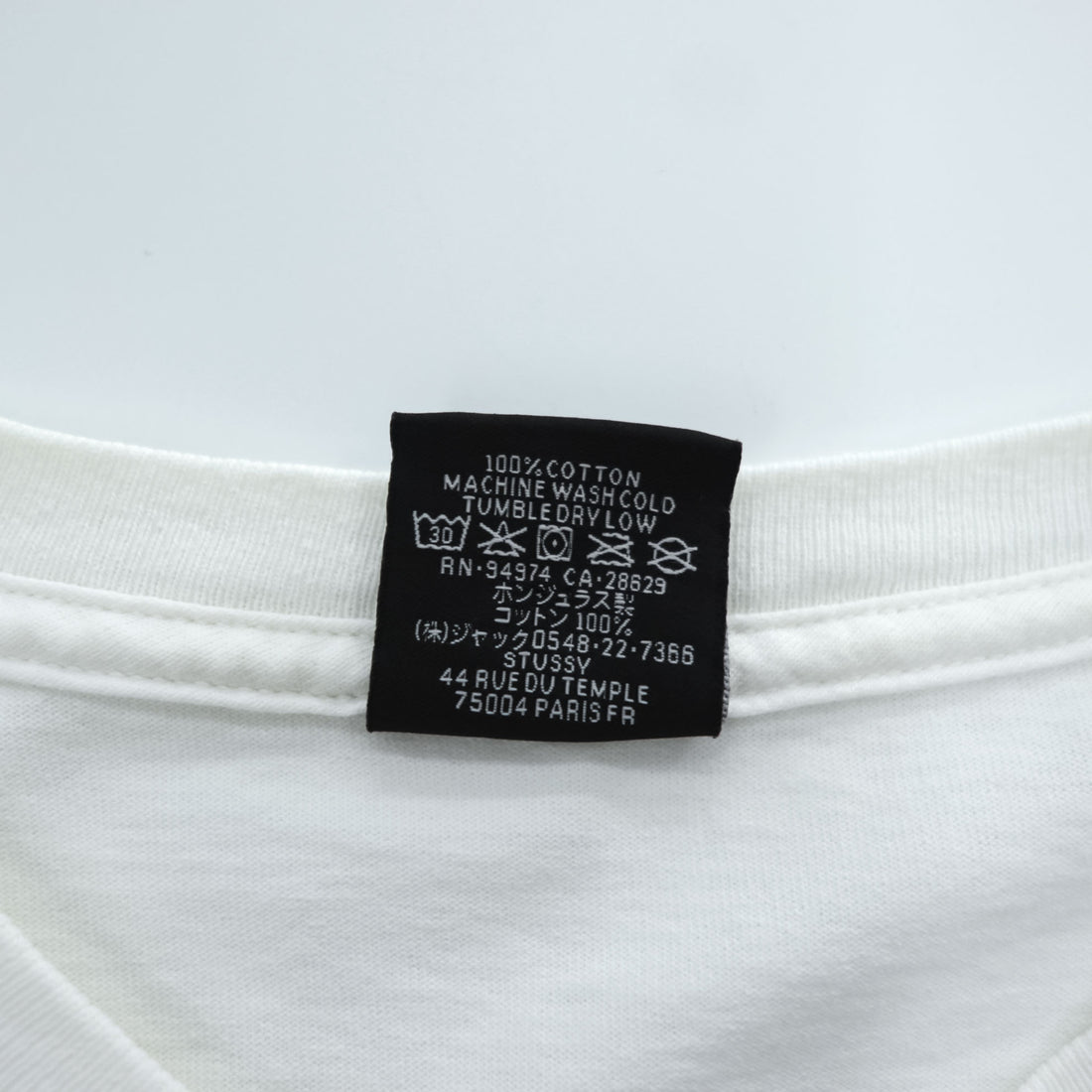 STUSSY × OUR LEGACY 半袖 Tシャツ DOT PIGMENT DYED TEE バックプリント WORK SHOP L ホワイト