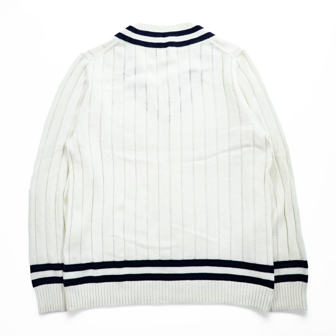 Brooks Brothers Vネック チルデンニット セーター L ネイビー ホワイト