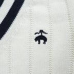 Brooks Brothers Vネック チルデンニット セーター L ネイビー ホワイト