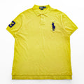 Polo Ralph Lauren ポロシャツ 2XL イエロー CUSTOM FIT ビッグポニー 刺繍
