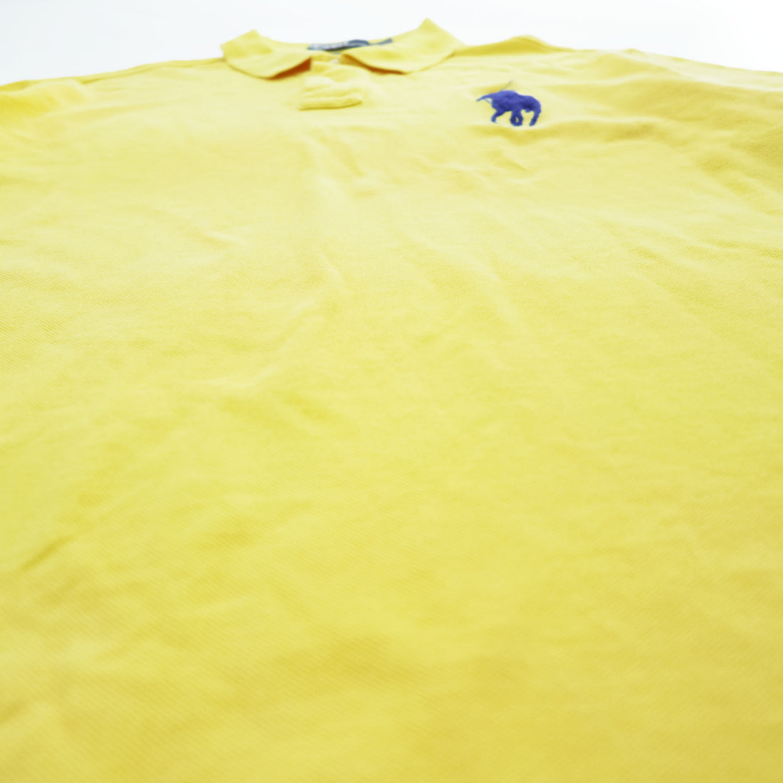 Polo Ralph Lauren ポロシャツ 2XL イエロー CUSTOM FIT ビッグポニー 刺繍
