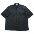 Gran Sasso イタリア製 リネン 半袖シャツ XL ブラック 麻100% ビッグサイズ ボックスシルエット