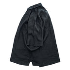Gran Sasso イタリア製 リネン 半袖シャツ XL ブラック 麻100% ビッグサイズ ボックスシルエット