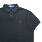 Polo Ralph Lauren 90年代 ヴィンテージ ポロシャツ L CUSTOM FIT ブラック スモールポニー ロゴ 刺繍