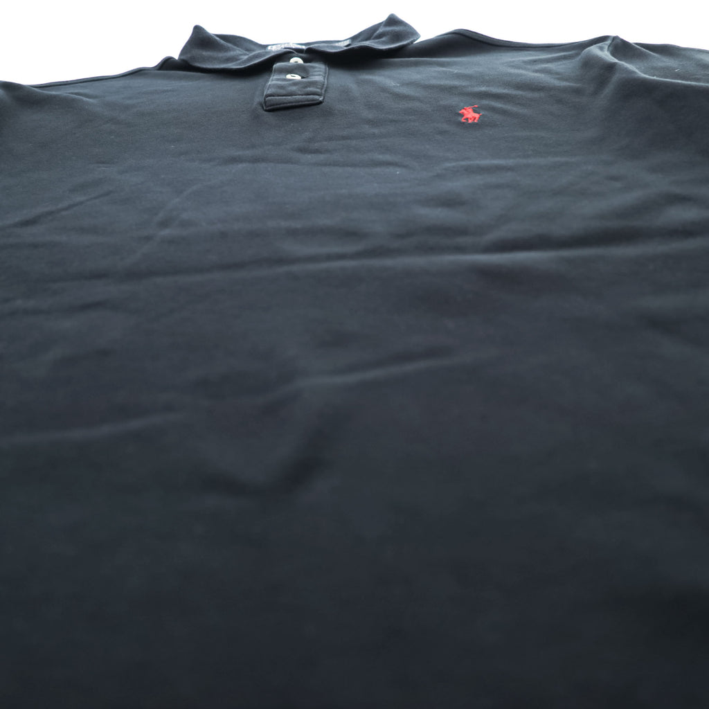 Polo Ralph Lauren 90年代 ヴィンテージ ポロシャツ L CUSTOM FIT ブラック スモールポニー ロゴ 刺繍