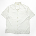 Tommy Bahama 半袖 シルク オープンカラーシャツ XL ホワイト ヘリンボーン 開襟 ボックスシルエット
