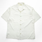Tommy Bahama 半袖 シルク オープンカラーシャツ XL ホワイト ヘリンボーン 開襟 ボックスシルエット