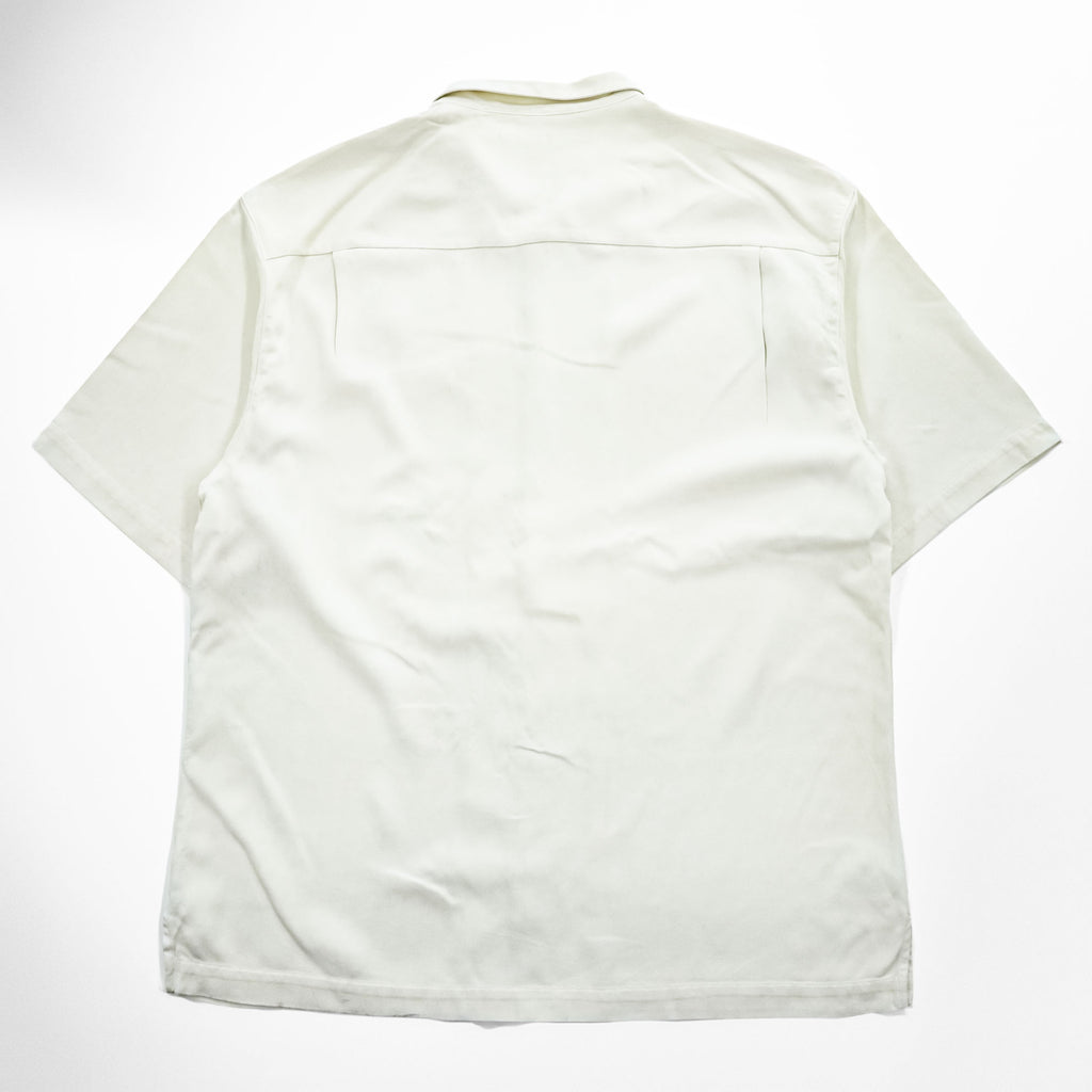 Tommy Bahama 半袖 シルク オープンカラーシャツ XL ホワイト ヘリンボーン 開襟 ボックスシルエット