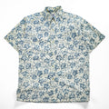 reyn spooner 90年代 ヴィンテージ ハワイ製 アロハシャツ 半袖シャツ L ベージュ 花柄 ボタンダウン