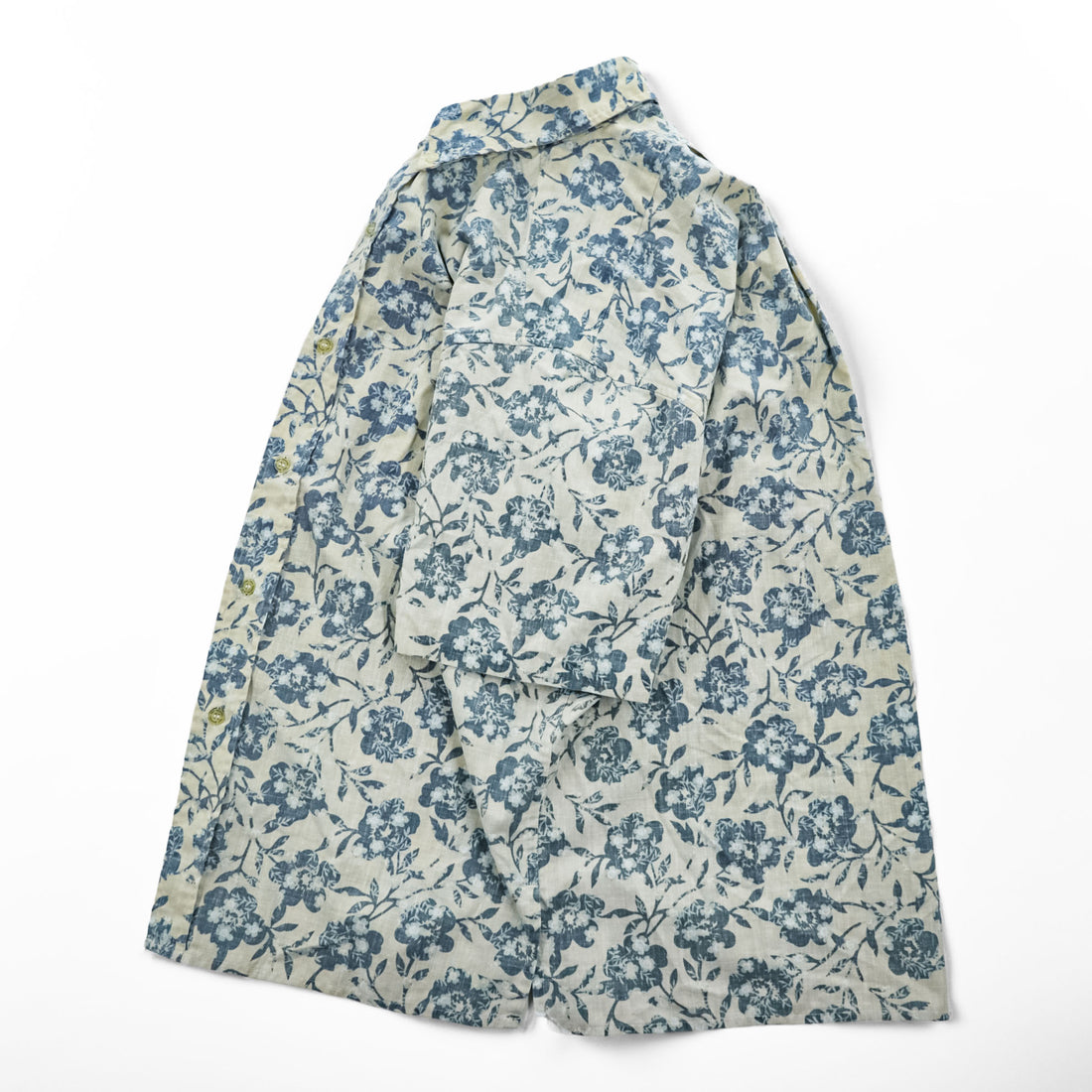 reyn spooner 90年代 ヴィンテージ ハワイ製 アロハシャツ 半袖シャツ L ベージュ 花柄 ボタンダウン