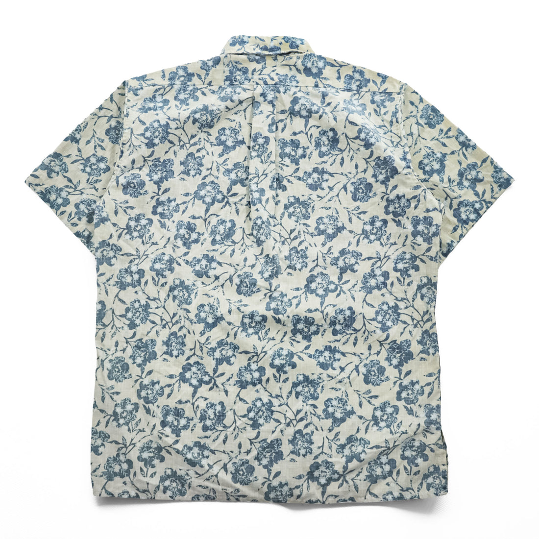 reyn spooner 90年代 ヴィンテージ ハワイ製 アロハシャツ 半袖シャツ L ベージュ 花柄 ボタンダウン