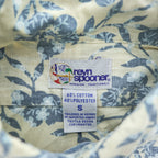 reyn spooner 90年代 ヴィンテージ ハワイ製 アロハシャツ 半袖シャツ L ベージュ 花柄 ボタンダウン