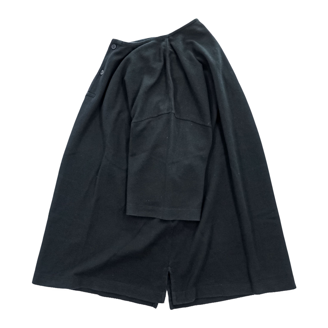 AURALEE スーパーソフトピケ ヘンリーネック Tシャツ L ブラック SUPER SOFT PIQUE HENRY NECK 鹿の子 A9SH02SK 日本製