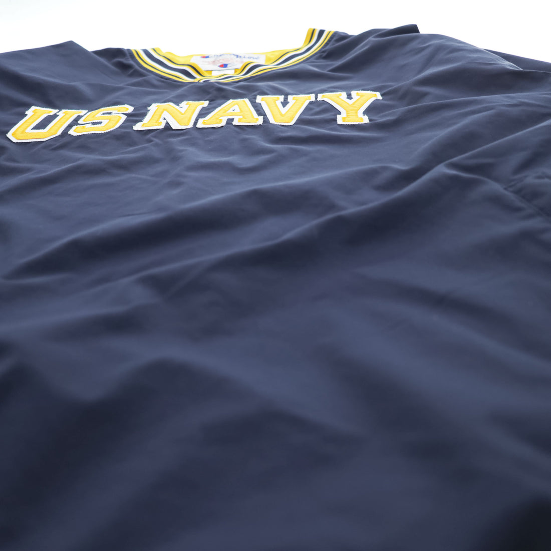 Champion 90年代 ヴィンテージ ピステ プルオーバー ジャージ ジャケット XL ネイビー イエロー ドローコード US NAVY