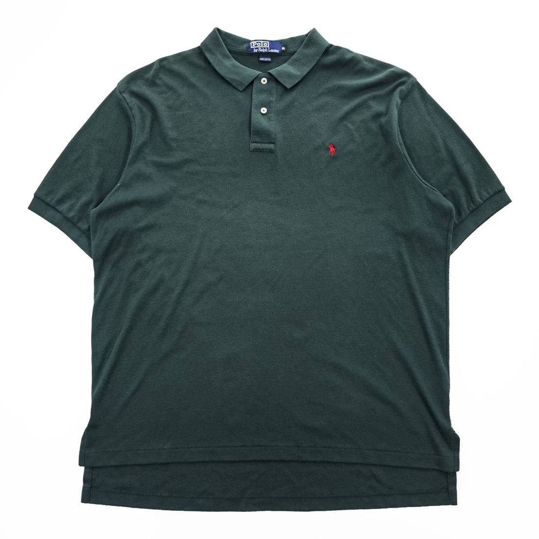 Polo Ralph Lauren 90年代 USA製 ヴィンテージ ポロシャツ XL グリーン スモールポニー ロゴ 刺繍 ビッグサイズ