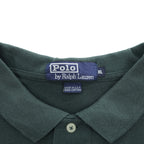 Polo Ralph Lauren 90年代 USA製 ヴィンテージ ポロシャツ XL グリーン スモールポニー ロゴ 刺繍 ビッグサイズ