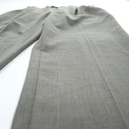 Ralph Lauren 90s Vintage Slacks Pants, Size L, Gray, Wide Leg, 2-Tuck Pleats, Double Cuffs, Checked