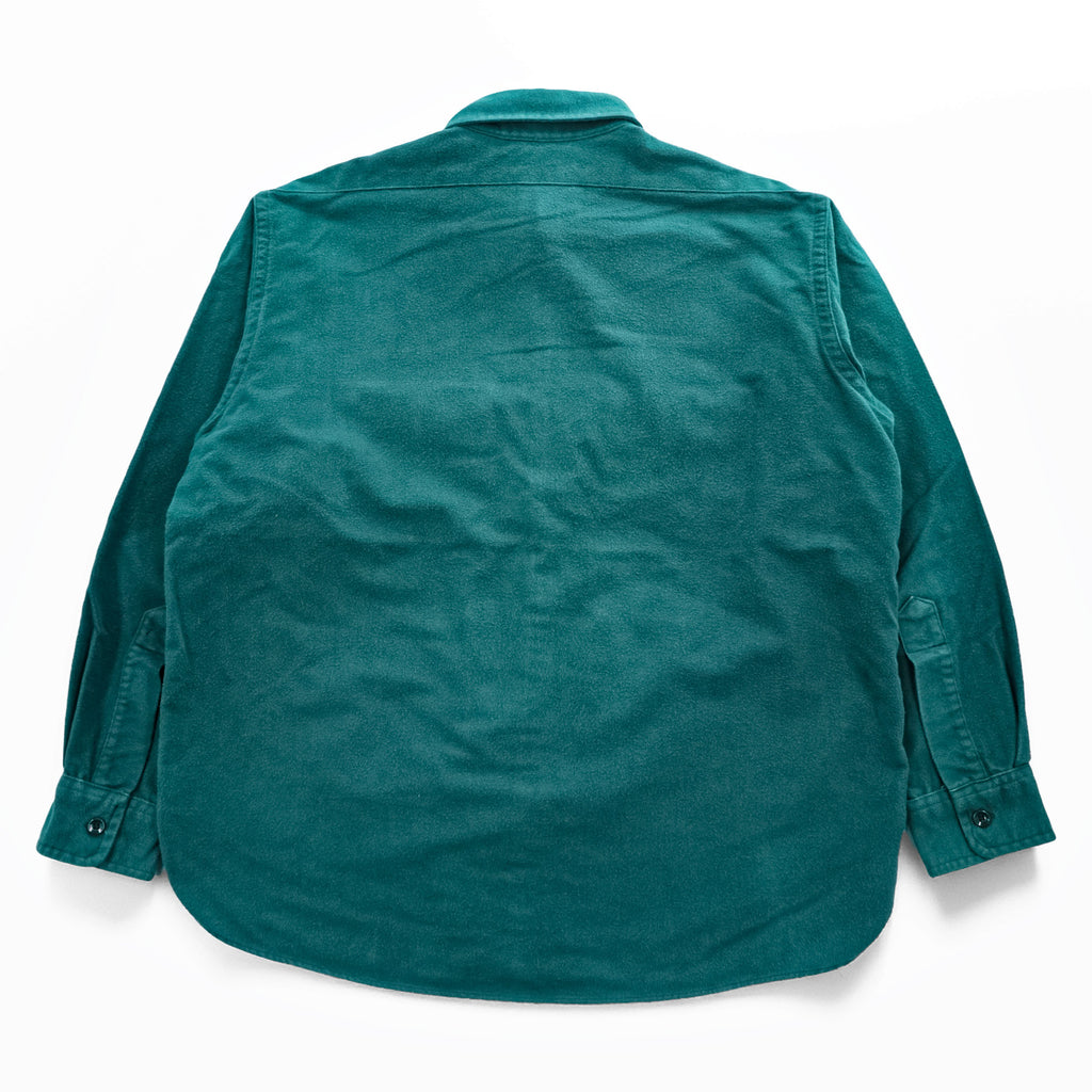 L.L.Bean 80年代 USA製 ヴィンテージ 長袖 ワークシャツ XL グリーン CHAMOIS CLOTH SHIRT