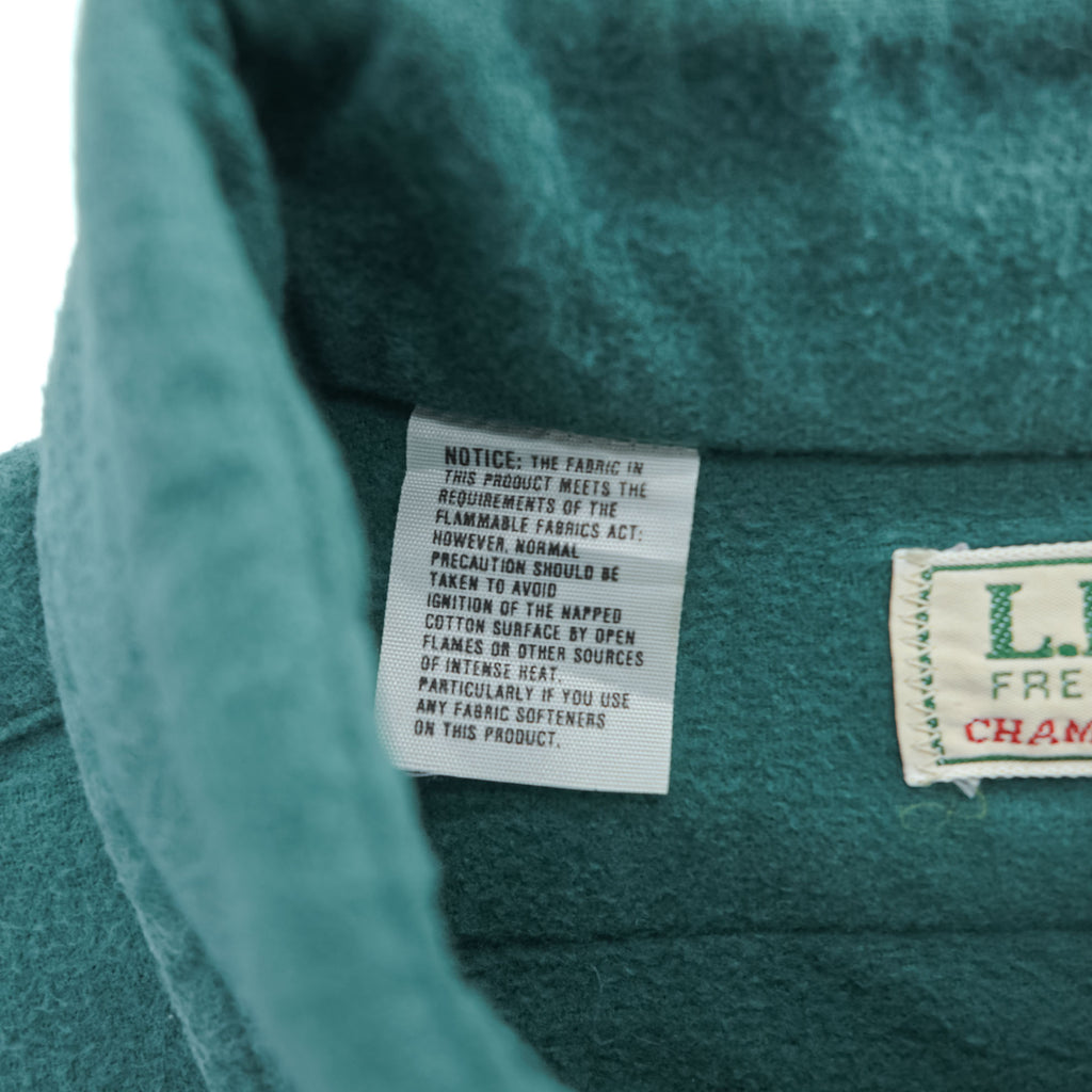 L.L.Bean 80年代 USA製 ヴィンテージ 長袖 ワークシャツ XL グリーン CHAMOIS CLOTH SHIRT