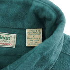 L.L.Bean 80年代 USA製 ヴィンテージ 長袖 ワークシャツ XL グリーン CHAMOIS CLOTH SHIRT