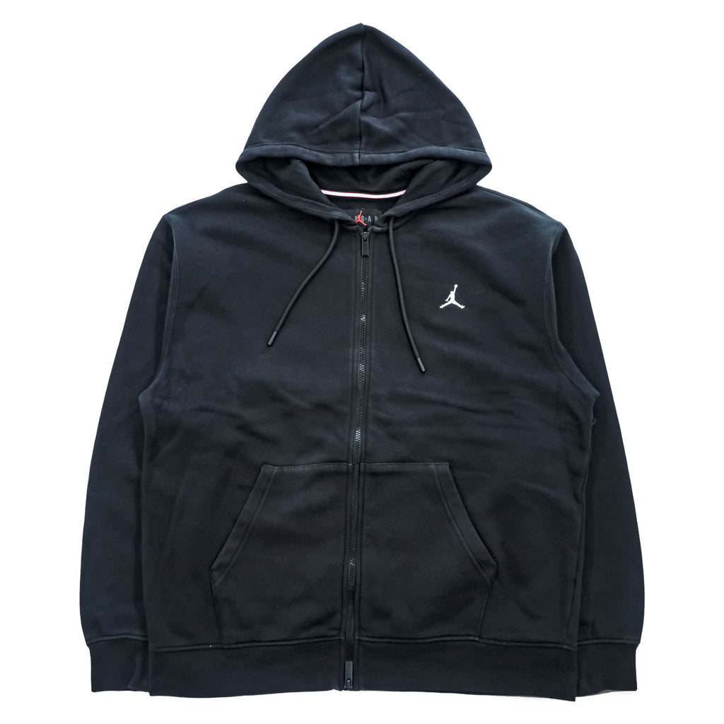 JORDAN BRAND ( NIKE ) ジップパーカー L ブラック 裏起毛 ワンポイントロゴ ダブルジップ FV7289-010