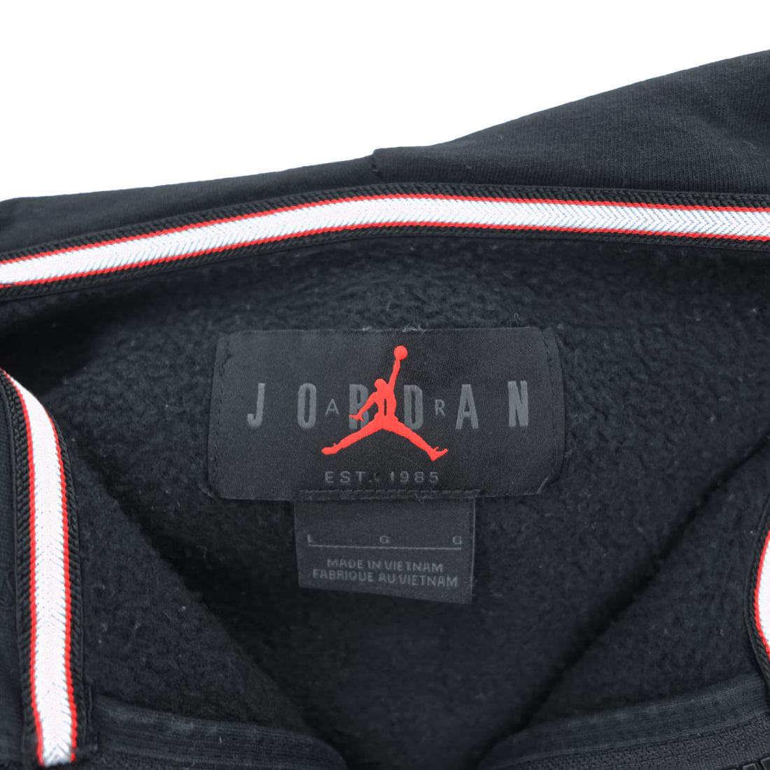 JORDAN BRAND ( NIKE ) ジップパーカー L ブラック 裏起毛 ワンポイントロゴ ダブルジップ FV7289-010