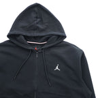 JORDAN BRAND ( NIKE ) ジップパーカー L ブラック 裏起毛 ワンポイントロゴ ダブルジップ FV7289-010