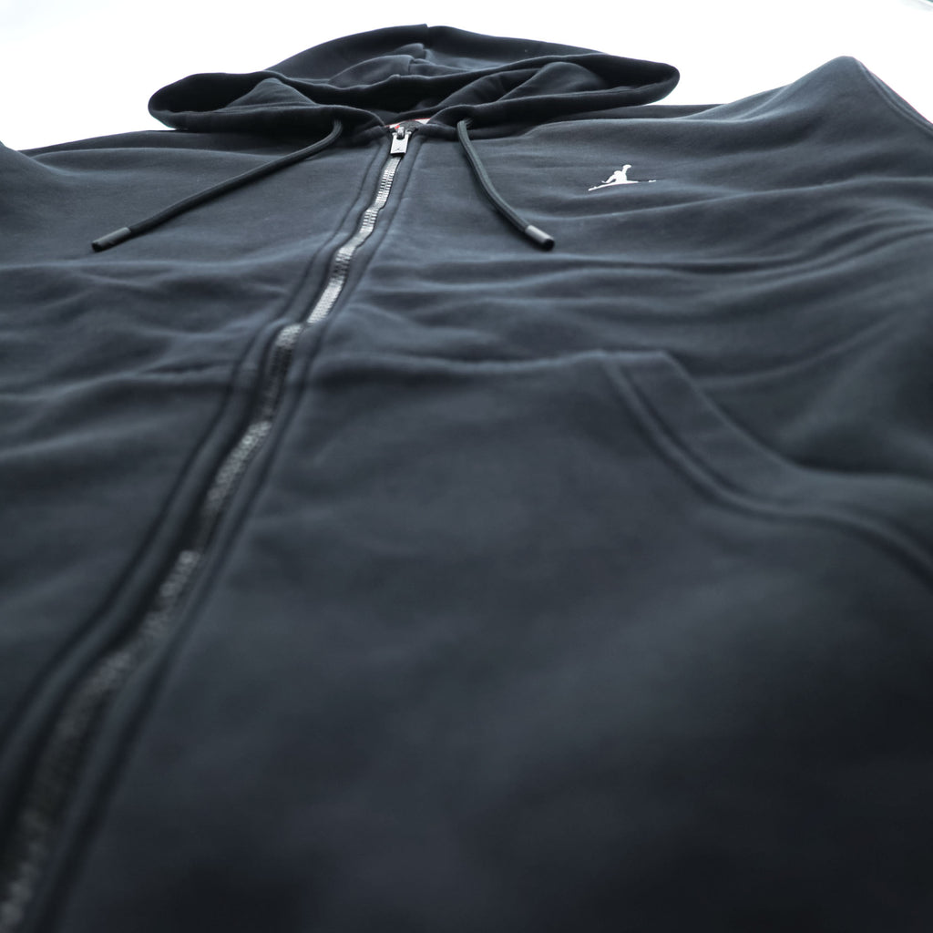 JORDAN BRAND ( NIKE ) ジップパーカー L ブラック 裏起毛 ワンポイントロゴ ダブルジップ FV7289-010