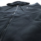 JORDAN BRAND ( NIKE ) ジップパーカー L ブラック 裏起毛 ワンポイントロゴ ダブルジップ FV7289-010