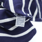 Polo Ralph Lauren 90s Vintage Rugby Shirt, Size XL, Navy & White Striped, Small Pony Logo Embroidery, Oversized