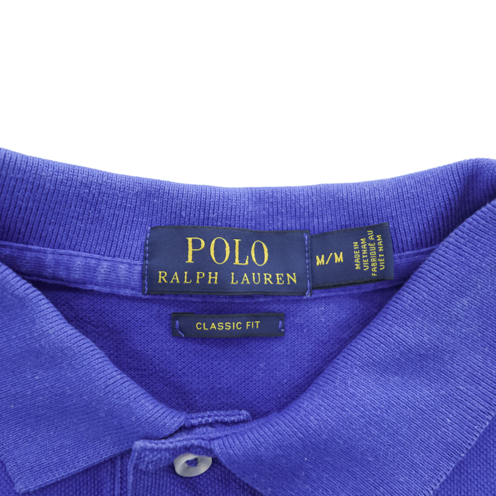 Polo Ralph Lauren 鹿の子 ポロシャツ M CLASSIC FIT ロイヤルブルー スモールポニー ロゴ 刺繍