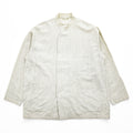 YOKE ピンストライプ シャツジャケット リネン 麻 ベージュ Pin Stripe Sleeping Shirt Jacket スナップボタン YK22SS0321B 日本製