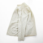 YOKE ピンストライプ シャツジャケット リネン 麻 ベージュ Pin Stripe Sleeping Shirt Jacket スナップボタン YK22SS0321B 日本製