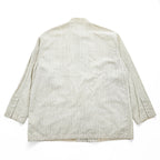 YOKE ピンストライプ シャツジャケット リネン 麻 ベージュ Pin Stripe Sleeping Shirt Jacket スナップボタン YK22SS0321B 日本製