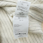 YOKE ピンストライプ シャツジャケット リネン 麻 ベージュ Pin Stripe Sleeping Shirt Jacket スナップボタン YK22SS0321B 日本製