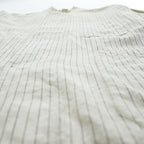 YOKE ピンストライプ シャツジャケット リネン 麻 ベージュ Pin Stripe Sleeping Shirt Jacket スナップボタン YK22SS0321B 日本製