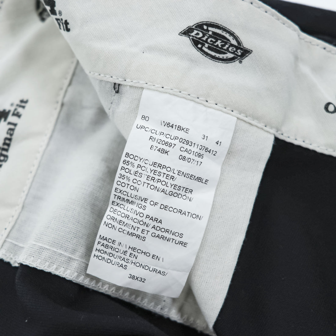 Dickies 874 ORIGINAL FIT チノ ワークパンツ W38 × 32 ブラック