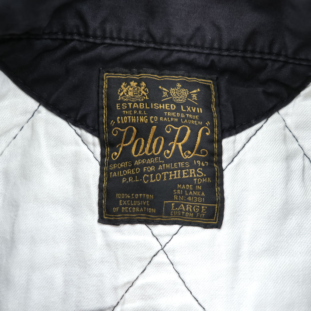 Polo Ralph Lauren ポロシャツ L ブラック 鹿の子 エンブレム ナンバリング ワッペン