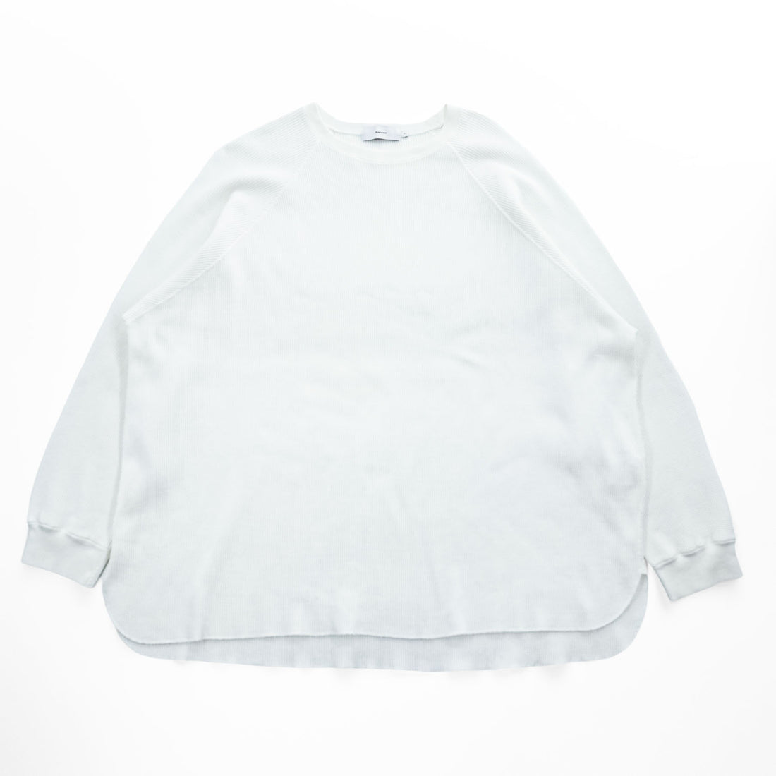 Graphpaper 長袖 ワッフル ロングスリーブ Tシャツ ロンT FREE ホワイト Waffle L/S Tee サーマル GM211-70139B 日本製