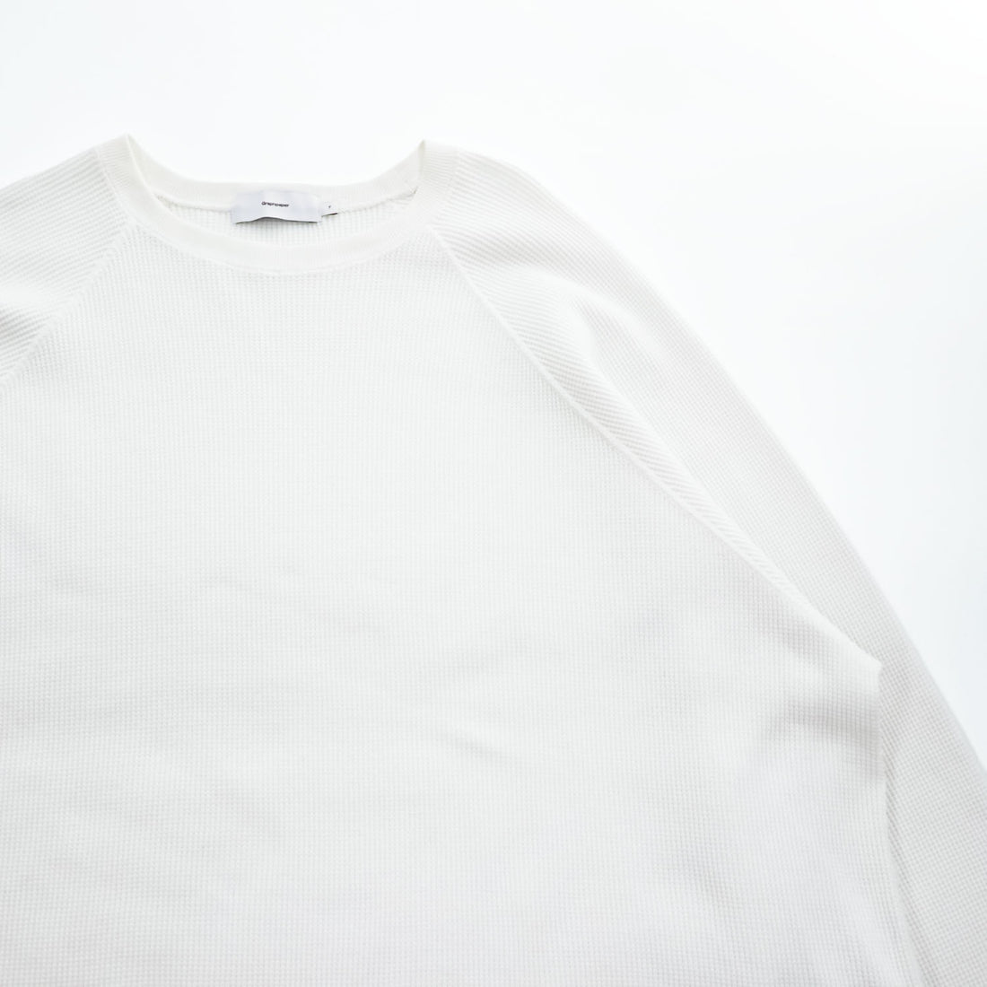 Graphpaper Made in Japan Long Sleeve T-Shirt Waffle Thermal White FREE GM211-70139B