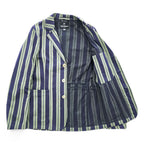 Nigel Cabourn 英国製 テーラードジャケット ストライプ ブレザー S ネイビー イングランド製 8081180006