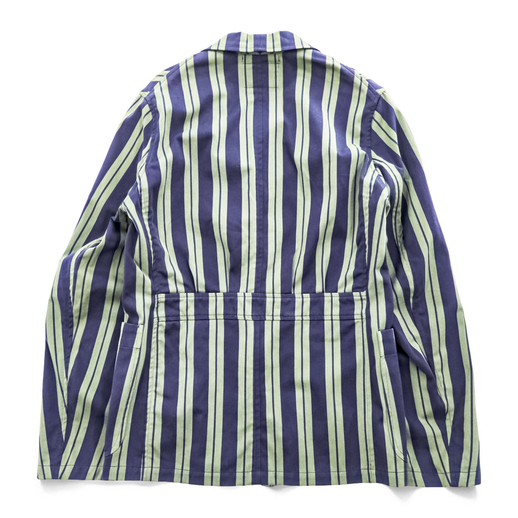 Nigel Cabourn 英国製 テーラードジャケット ストライプ ブレザー S ネイビー イングランド製 8081180006