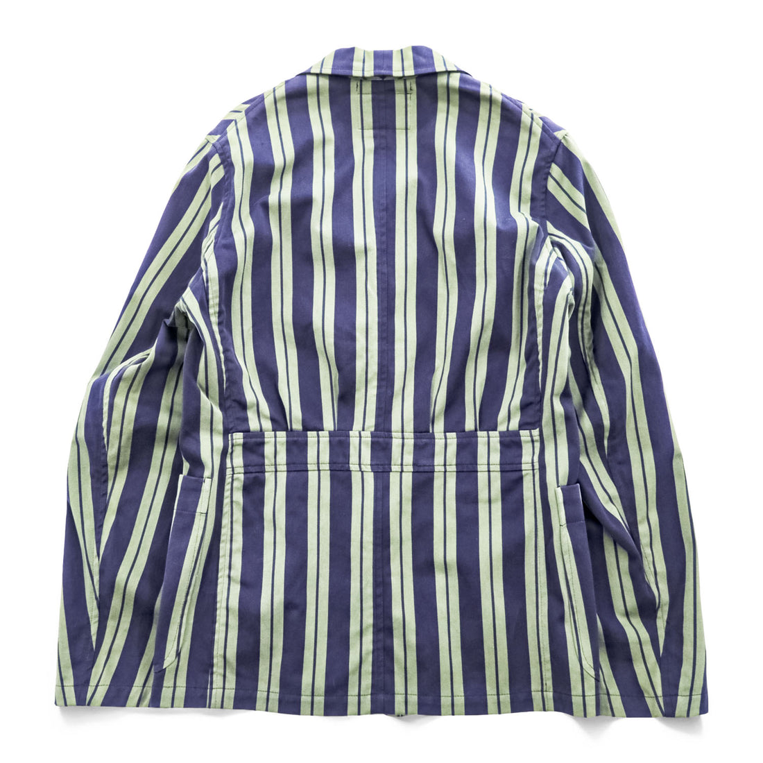 Nigel Cabourn 英国製 テーラードジャケット ストライプ ブレザー S ネイビー イングランド製 8081180006