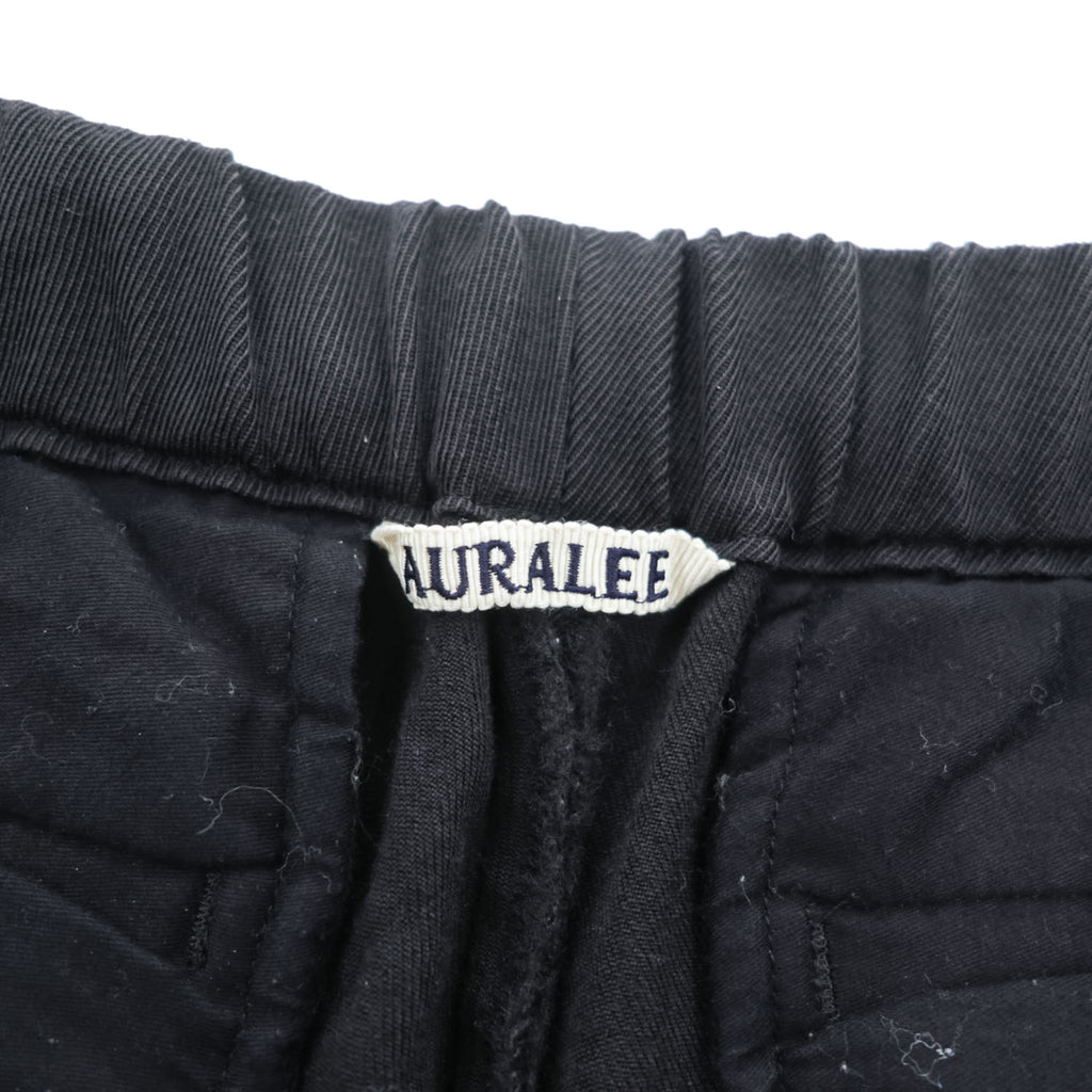 AURALEE 日本製 イージーパンツ スラックス パンツ 3 ブラック WOOL KERSEY EASY PANTS A7AP03BK