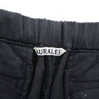 AURALEE 日本製 イージーパンツ スラックス パンツ 3 ブラック WOOL KERSEY EASY PANTS A7AP03BK