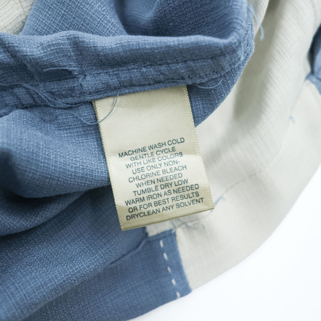 Island Shores 半袖 シルク オープンカラーシャツ L ブルー WASHABLE SILK 開襟 ボックスシルエット